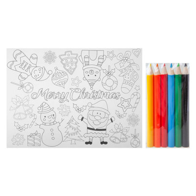 Christmas Colouring Set 4 Xmas Themed Designs X 1 32. 3X40. 3X1. 5Cm from B&Q