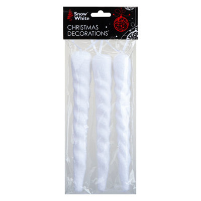 Icicle Decorations Christmas Hanging Decoration X 3 20Cm White from B&Q