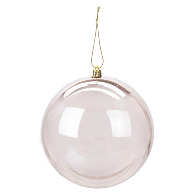 Christmas Bauble Decoration Hanging Tree Ornament X 1 14Cm Rose Gold from B&Q