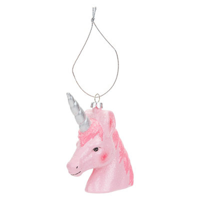 Christmas Tree Decoration Glitter Unicorn Ornament X from B&Q