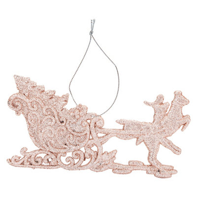 Christmas Tree Decoration Ornament Champagne from B&Q