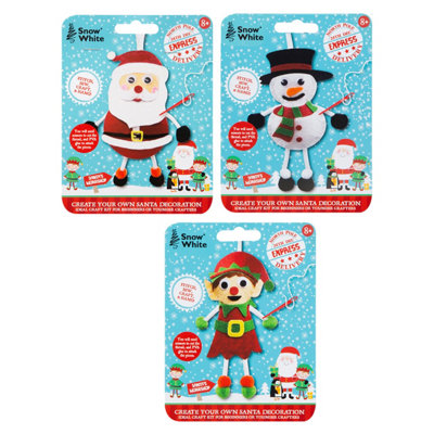 Christmas Craft Set 3 Xmas Themed Designs X 1 17Cm X 12. 5Cm X 3Cm from B&Q