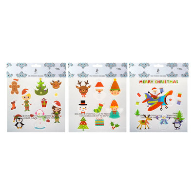 Christmas Stickers 1 X Varied Design 20Cm X 20Cm Christmas Themed from B&Q