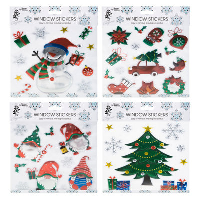 Christmas Stickers 1 X Varied Design 21Cm X 21Cm Christmas Themed from B&Q