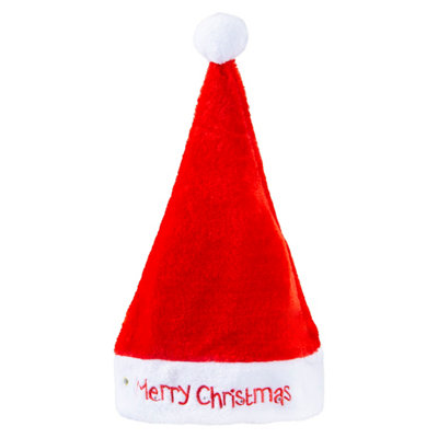 Christmas Hat Light Up Merry Xmas Hat X 1 30Cm X 40Cm Red from B&Q