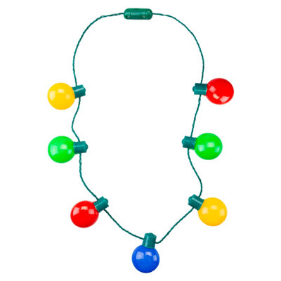 - Christmas Necklace Led Light Up Bulb One Size Multicoloured