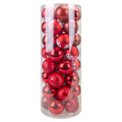  - Christmas Bauble Decoration Hanging Tree Ornament X 40 6Cm Red