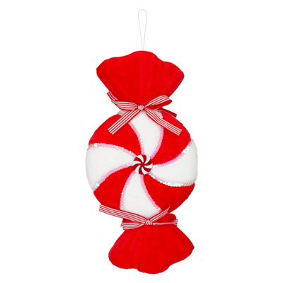 Christmas Tree Decoration Candy Cane Sweet Ornament from B&Q