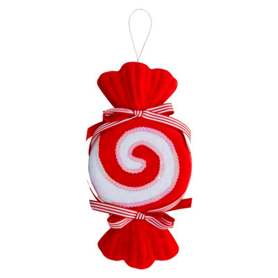 Christmas Tree Decoration Candy Cane Sweet Ornament from B&Q