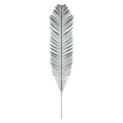 Christmas Tree Decoration Glitter Xmas Fern Ornament X 1 58Cm Silver from B&Q