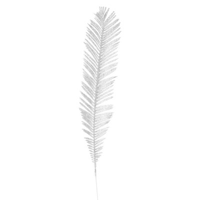 Glitter Fern Picks Christmas Decoration Ornament X 1 58Cm White from B&Q