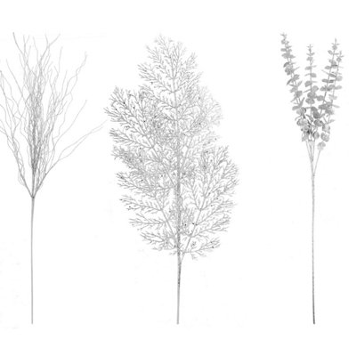Christmas Decoration Pick Varied Designs Silver from B&Q