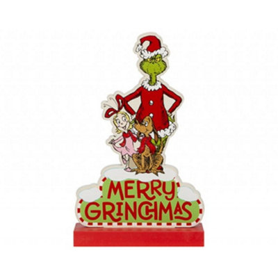 Merry Grinchmas Standing Christmas Plaque from B&Q