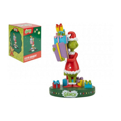 Grinch Holding Present Christmas Ornament from B&Q