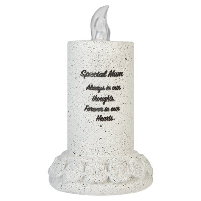 PMS Solar Memorial Candle Ornament Grey Polyresin 17Cm Special Mum from B&Q
