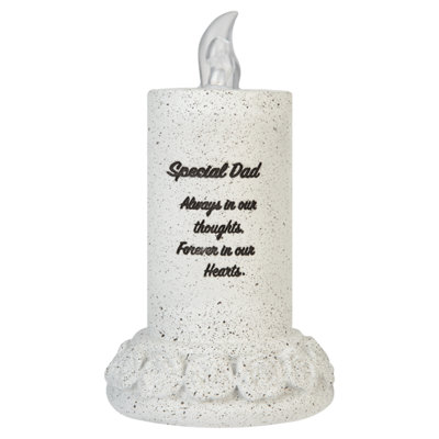 PMS Solar Memorial Candle Ornament Grey Polyresin 17Cm Special Dad from B&Q