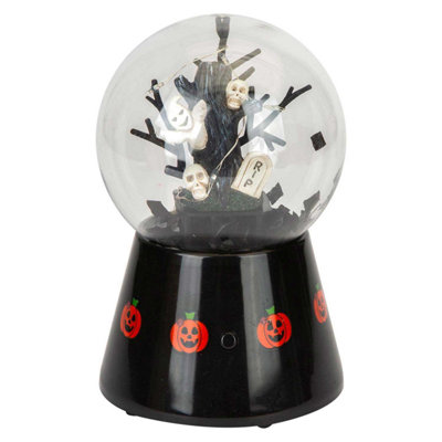 Halloween Globe Decoration Light Up Trinket 17Cm X 10Cm Black X 1 from B&Q