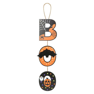 Boo Hanging Sign Halloween Decoration 50Cm X 13Cm Multi X 1 from B&Q