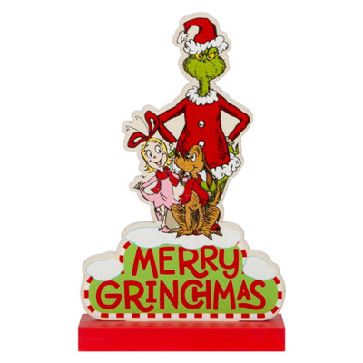 Grinch Christmas Decoration Festive Gift 16Cm X 10Cm Green X 1 from B&Q