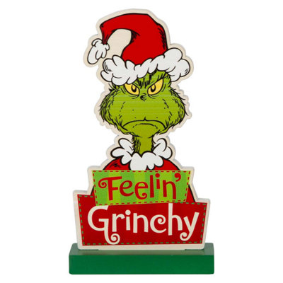 Grinch Christmas Decoration Festive Gift 16Cm X 9Cm Green X 1 from B&Q