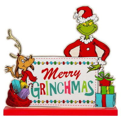 Grinch Christmas Decoration Festive Gift 22Cm X 21Cm Green X 1 from B&Q