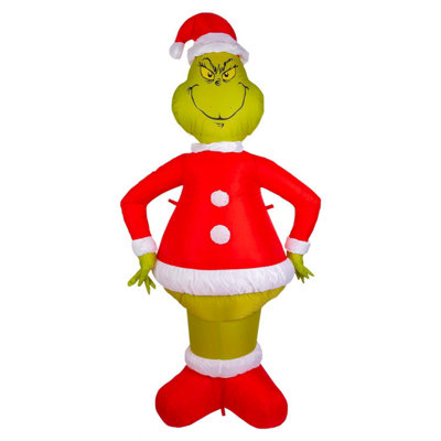 Grinch Christmas Inflatable Outdoor Decoration 180Cm X 90Cm Green X 1 from B&Q