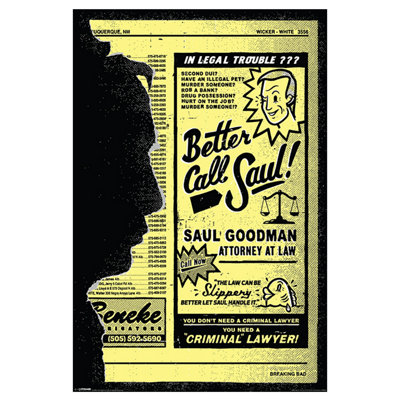 Breaking Bad Better Call Saul Poster 915mm 610mm
