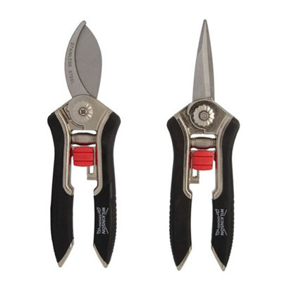 Wilkinson Sword Precision Bypass Pruner Secateurs Snips Twin Pack Gardening Set from B&Q