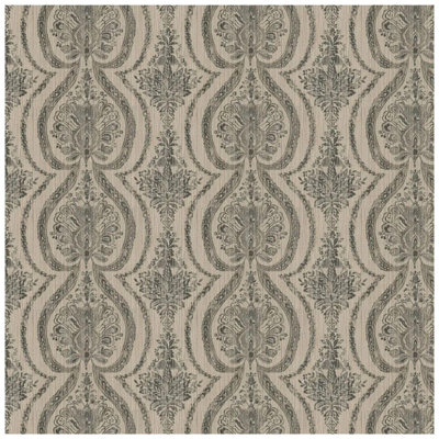 Prestigious Textiles Elegant Spongeable Vinyl Damask Wallpaper Beige Grey Silver Paste The Paper from B&Q