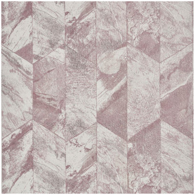 Prestigious Textiles Chisel Quartz Wallpaper Pink Paste The Wall Spongeable from B&Q