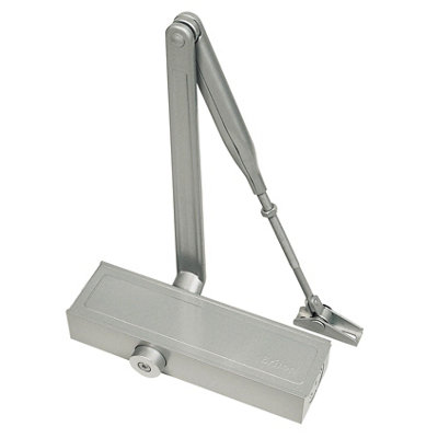 Briton 1110.ses Silver Adjustable Overhead Closer from B&Q