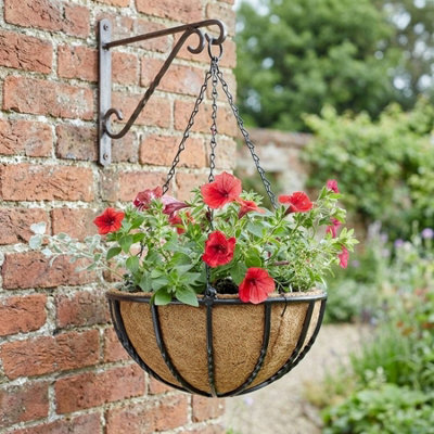  - Forge Metal Hanging Basket With Coco Liner