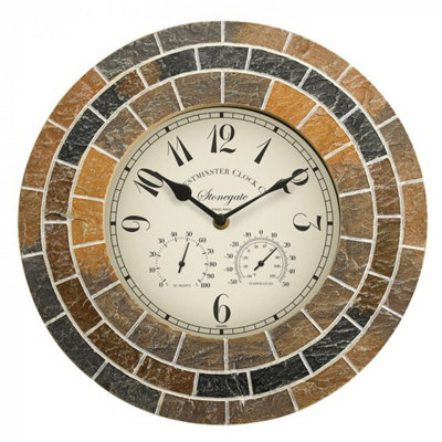 Smart Garden Stonegate Mosaic 10" Clock from B&Q