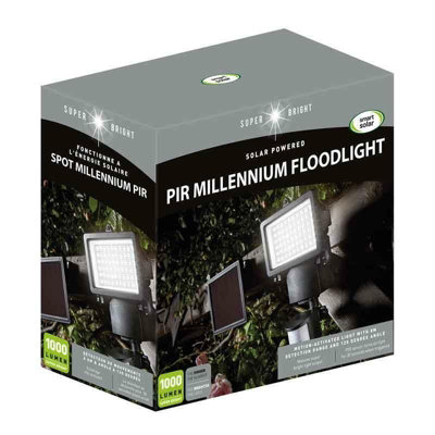 Smart Garden Solar Powered Pir Millennium Floodlight from B&Q