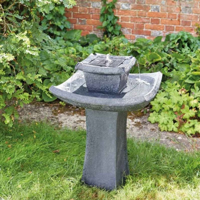 Smart Garden Solar Pagoda Oriental Garden Water Feature Fountain Bird Bath from B&Q