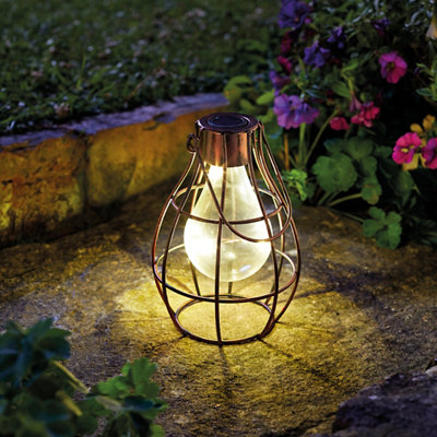 Smart Garden Eureka Metal & Plastic Bronze Effect Solar-Powered Outdoor Led Small Lantern from B&Q