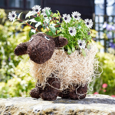 Marco Paul Rattan Sheep Flower Garden Planter from B&Q