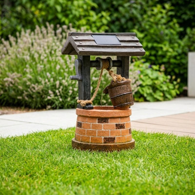 Garden Greatness Solar Wishing Well Garden Water Feature from B&Q