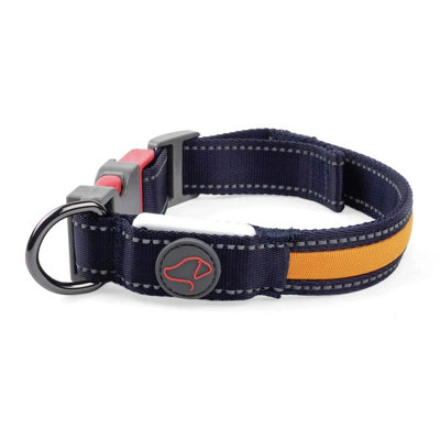 LED Dog Collar Flash & Go Rechargable Light Up Walking Visability Night Aid - S - Image 3
