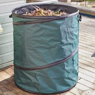Smart Garden Jumbo Pop Up Spring Bin Garden Tidy Leaf Waste Refuse Grass 200L from B&Q