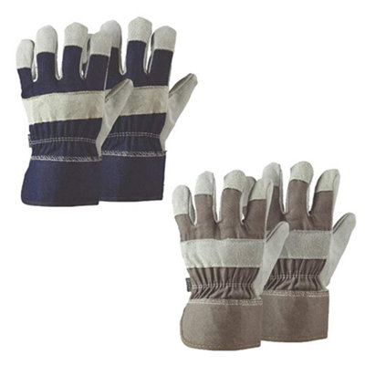 Smart GardenTuff Riggers Navy & Grey Gloves LargeTwin Pack from B&Q