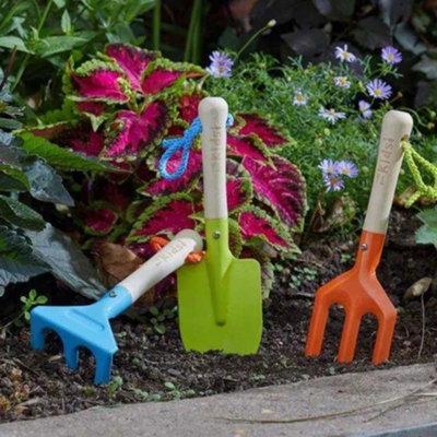 Smart Garden Kids 3Pc Garden Tool SetForkTrowel & Rake