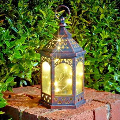  - Moroccan Solar Firefly Hanging Lantern Outdoor
