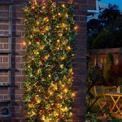 Smart Garden 60Cm X 180Cm Expanding Solar Pre Lit Ivy Leaf Trellis Bin Screen from B&Q