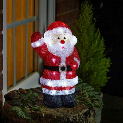 Pre-Lit Santa Claus Christmas Decoration from B&Q