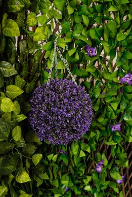 Vivid Violet Topiary Flower Ball from B&Q