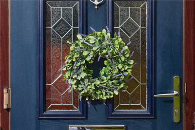 Smart Garden Artificial Door Wreath Lavender Purple Realistic Uv Resistant from B&Q