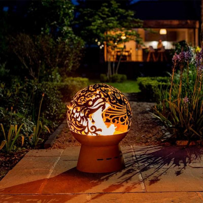 Smart Garden Havana Helios Fire Globe Sphere Fire Pit Basket Bowl Heater from B&Q