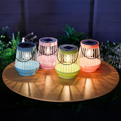 Smart Solar Marco Paul 4Pc Solar Multicoloured Garden Lanterns from B&Q