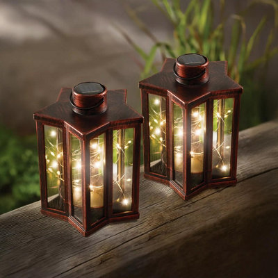 Smart Solar Marco Paul 2Pc Solar Firefly Effect Star Led Lanterns from B&Q